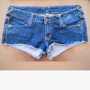 👖  Blue Denim Frayed Cut Off Shorts  👖